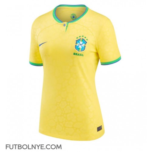 Camiseta Brasil Primera Equipación para mujer Mundial 2022 manga corta